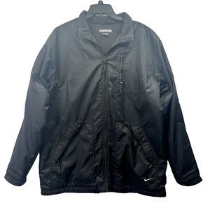 Nike Mens Jacket Black Size Large Full Zip‎ Nylon Fleece